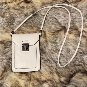 Ivory leather crossbody